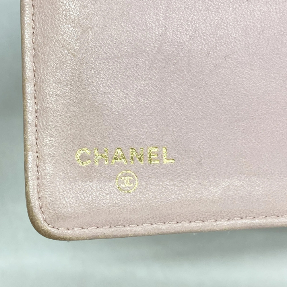 CHANEL Pink Lambskin Leather Wallet - Picture 4 of 9
